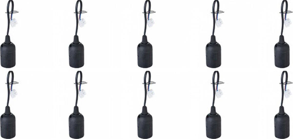10 x Verhuisfitting E27 met kroonsteen - Set van 10 E27 lampfittingen max. 60W - Image 6