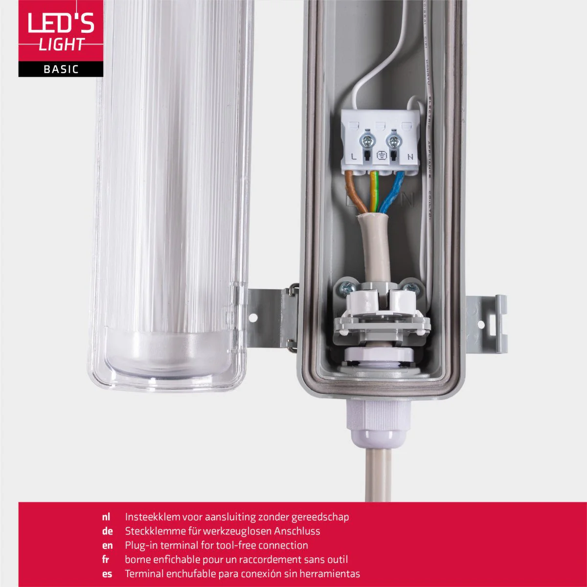 2 PACK - LED's Light LED TL armatuur met lamp 150 cm - Koud wit licht 6500 K - Waterdicht - Complete set - Image 3