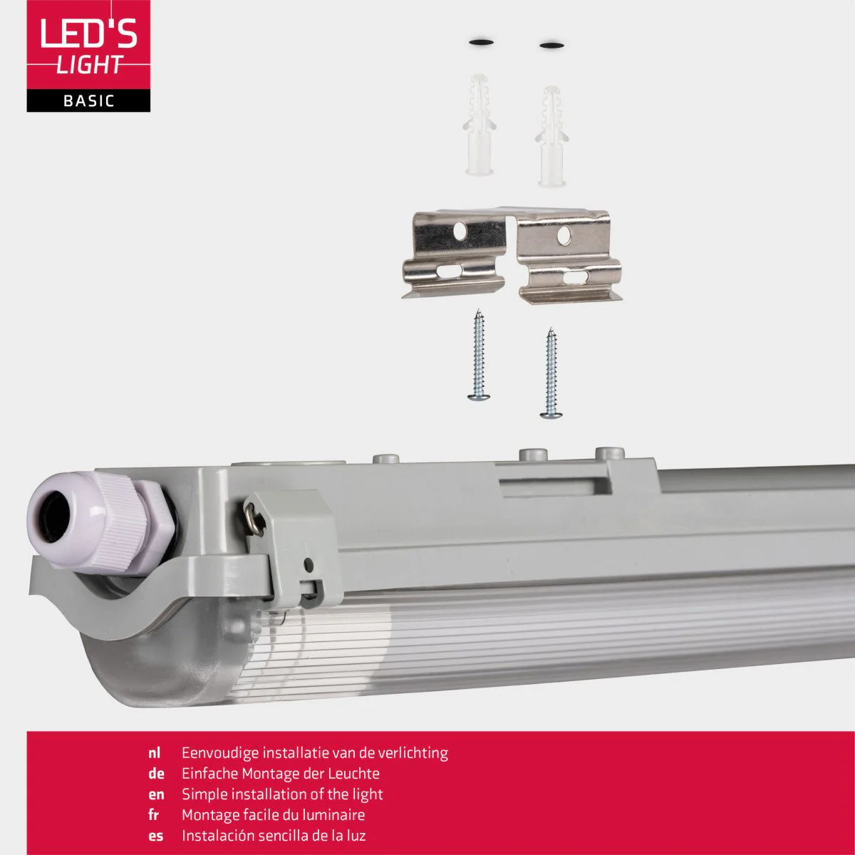 2 PACK - LED's Light LED TL armatuur met lamp 150 cm - Koud wit licht 6500 K - Waterdicht - Complete set - Image 6