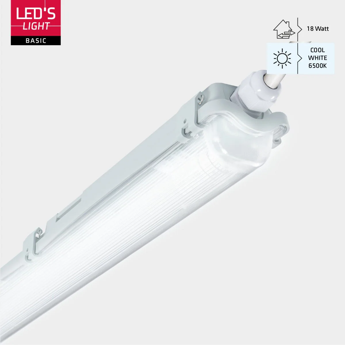 2 PACK - LED's Light LED TL armatuur met lamp 150 cm - Koud wit licht 6500 K - Waterdicht - Complete set - Image 8