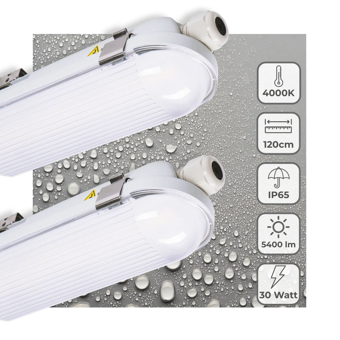 2 PACK - LED's Light Pro Philips TL armatuur met strip 120 cm - Koppelbaar - Power switch - Energielabel B - 5400 lm - 185lm/w - 30W - 4000K - Image 2