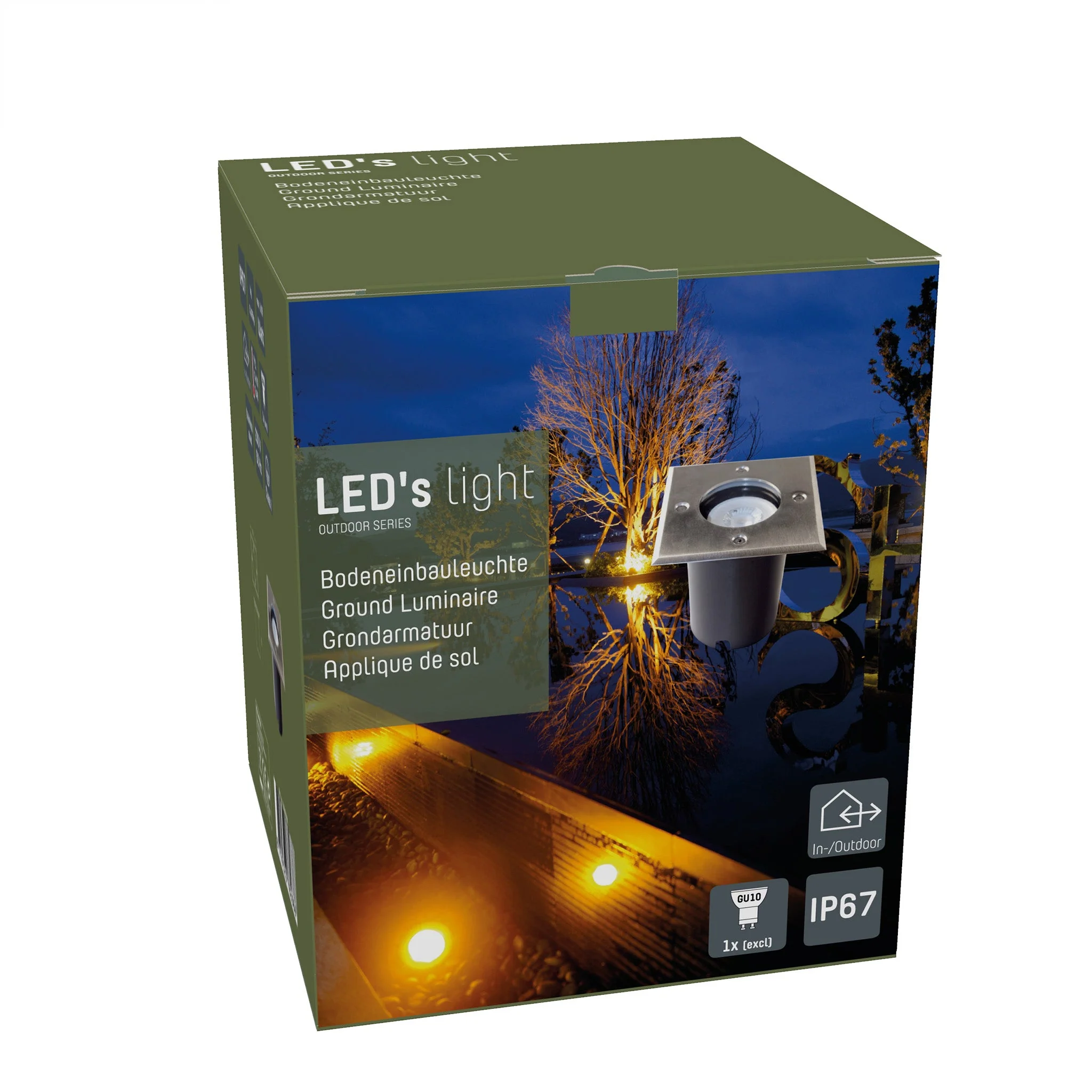 LED's Light RVS LED Grondspot inbouw vierkant - Voor oprit en tuin - IP67 waterdicht - Zilver - Image 7