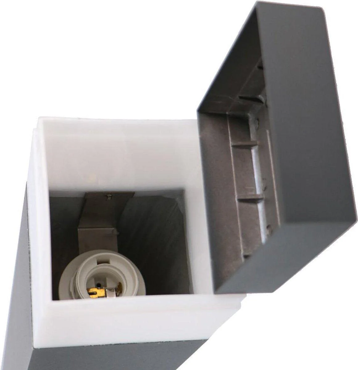 LED Lantaarnpaal Mat met E27 fitting - IP44 - Sora - 76 cm - Grijs - Image 8
