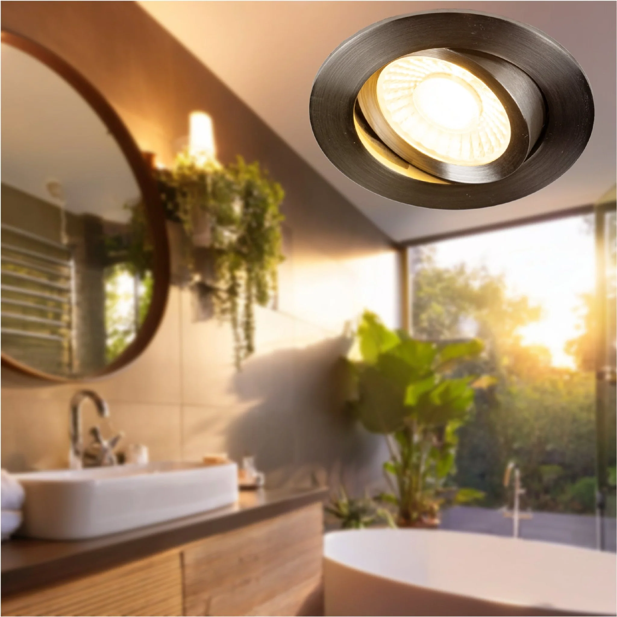 LED's Light PRO downlight inbouwspot Ø 68mm - Kantelbaar - Spatwaterdicht - Dim to Warm - Zilver - Image 3