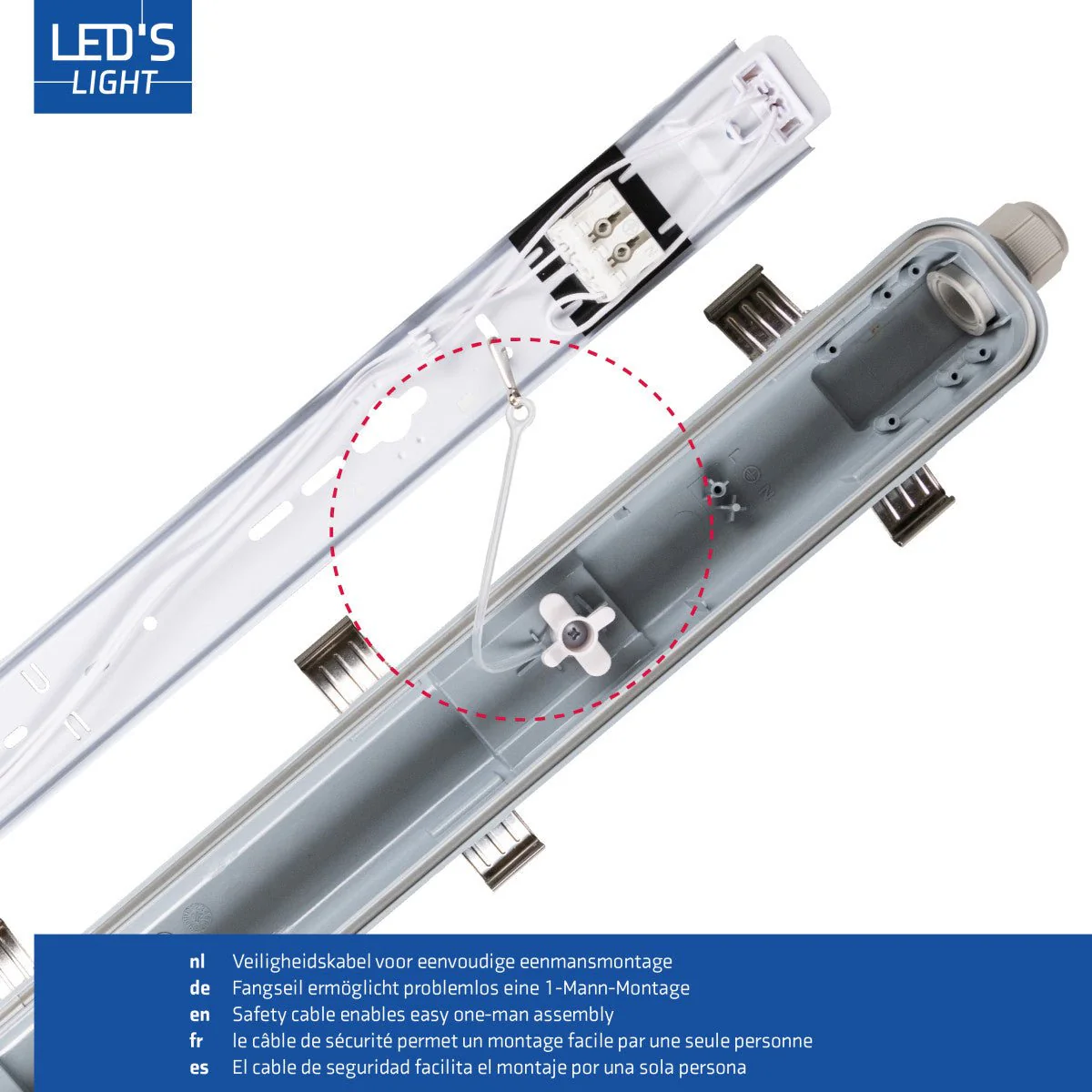LED's Light Complete LED TL lamp met LED buis 120 cm - Binnen en buiten - 2130 lm - 1x11,5W - 4000K - High Efficiency - Energie Label B - Image 4