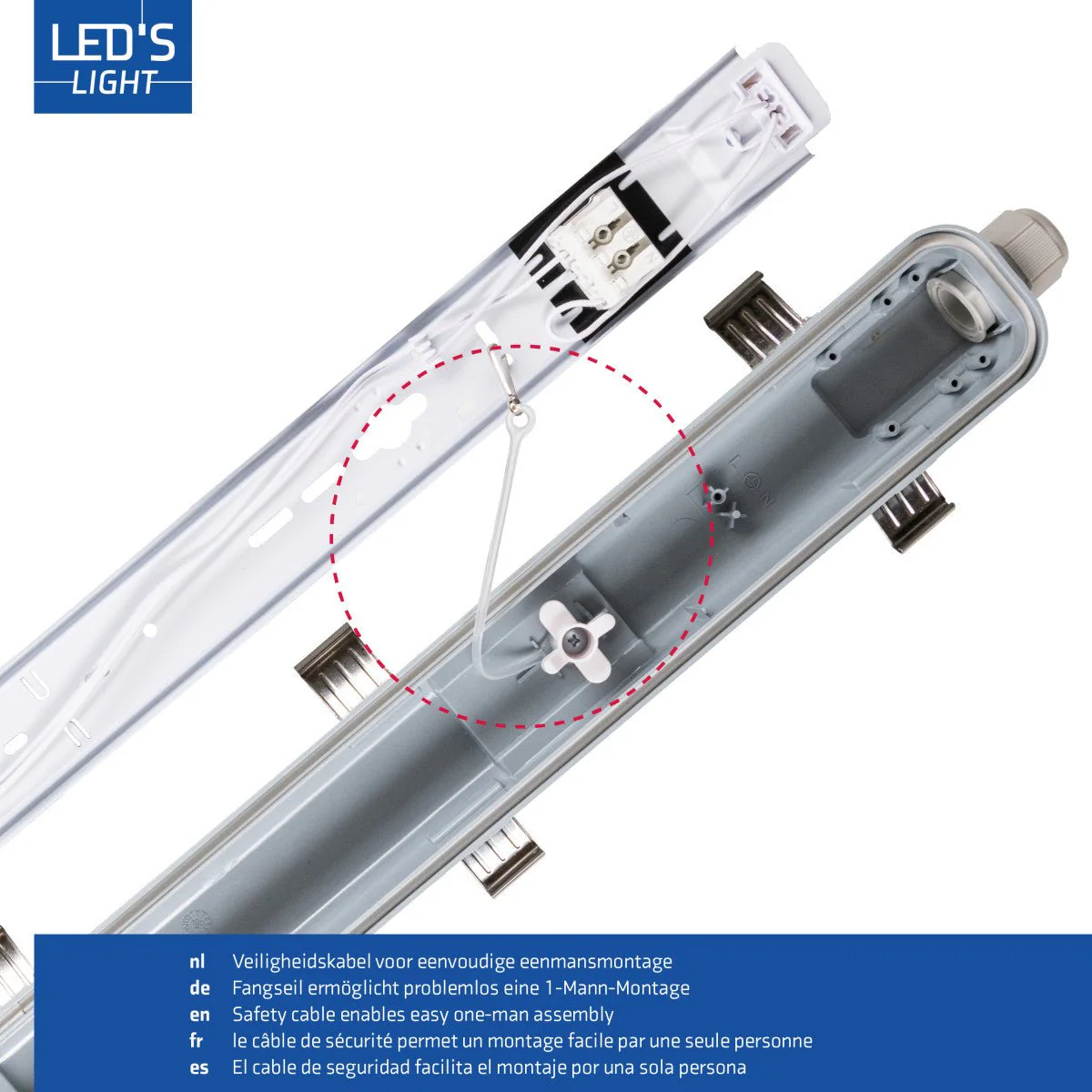 LED's Light Complete LED TL lamp met LED buis 60 cm - Binnen en buiten - 1100 lm - 1x6W - 185lm/w - Energielabel B - Image 10
