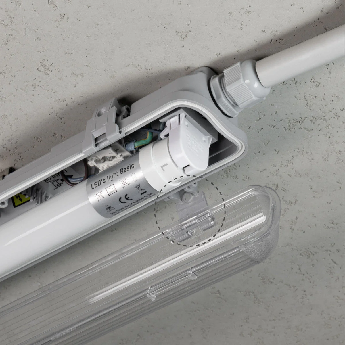 LED's Light LED TL armatuur 60 cm compleet met LED TL buis - 1080lm - 9W - 4000K - Image 6