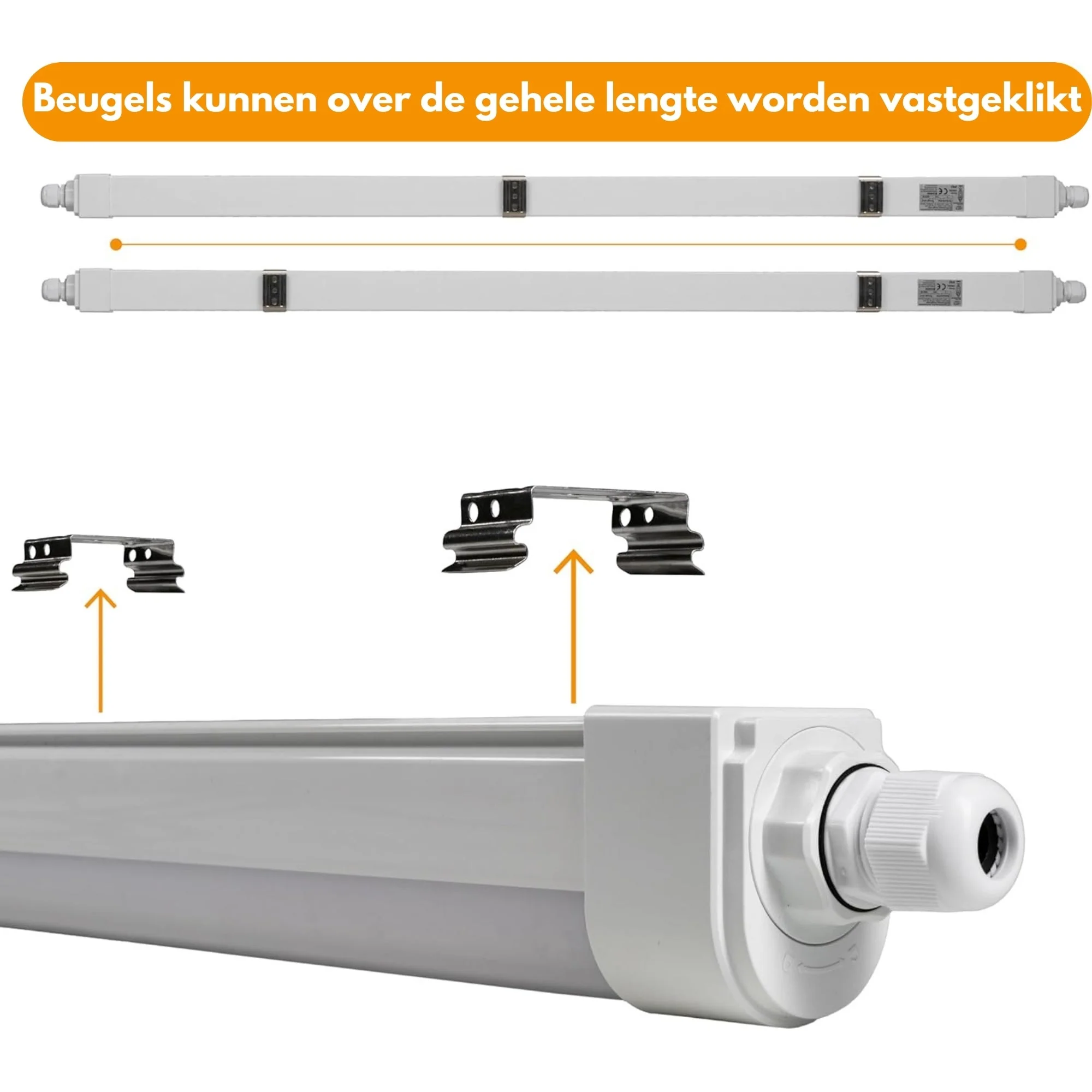 2 PACK - LED's Light LED TL lamp compleet 120 cm - Koppelbaar tot 10 lampen - Waterdicht - IP65 - Image 10