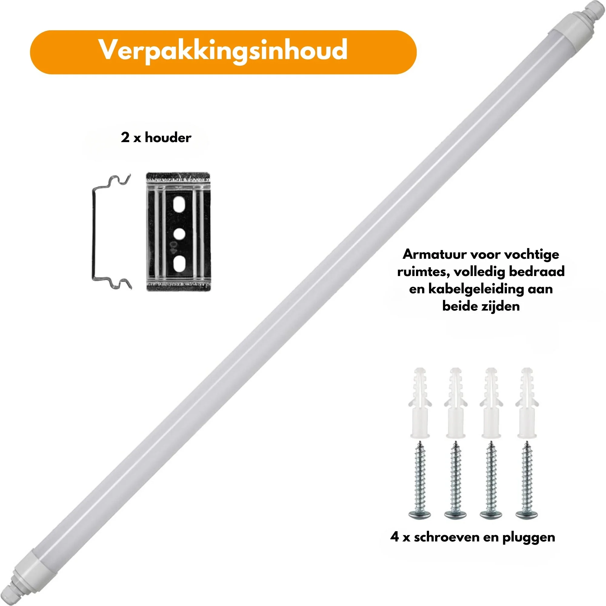 2 PACK - LED's Light LED TL lamp compleet 120 cm - Koppelbaar tot 10 lampen - Waterdicht - IP65 - Image 12