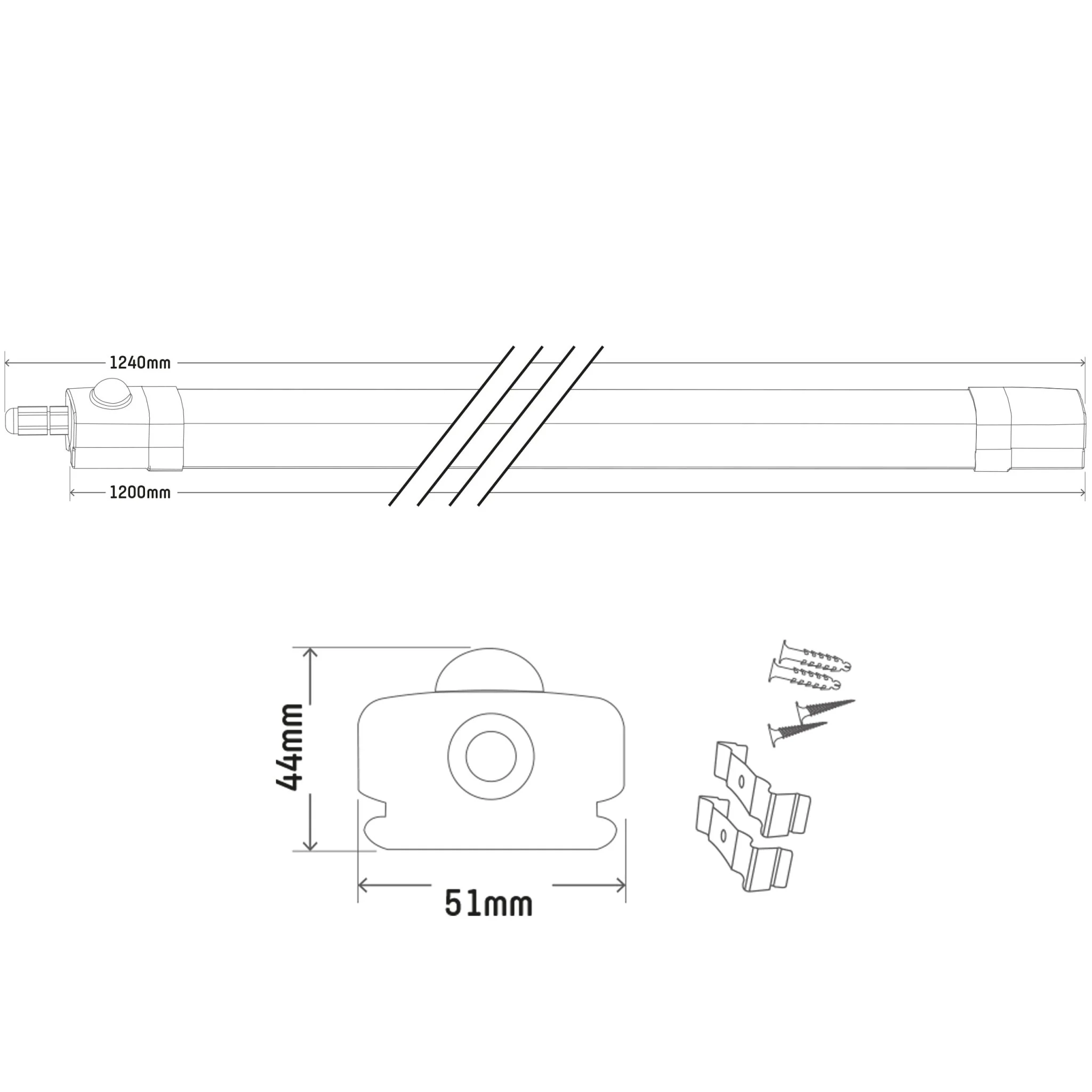 LED's Light LED TL verlichting met sensor 120 cm - Bewegingssensor en bewegingsdetectie - 4100 lm - Image 9