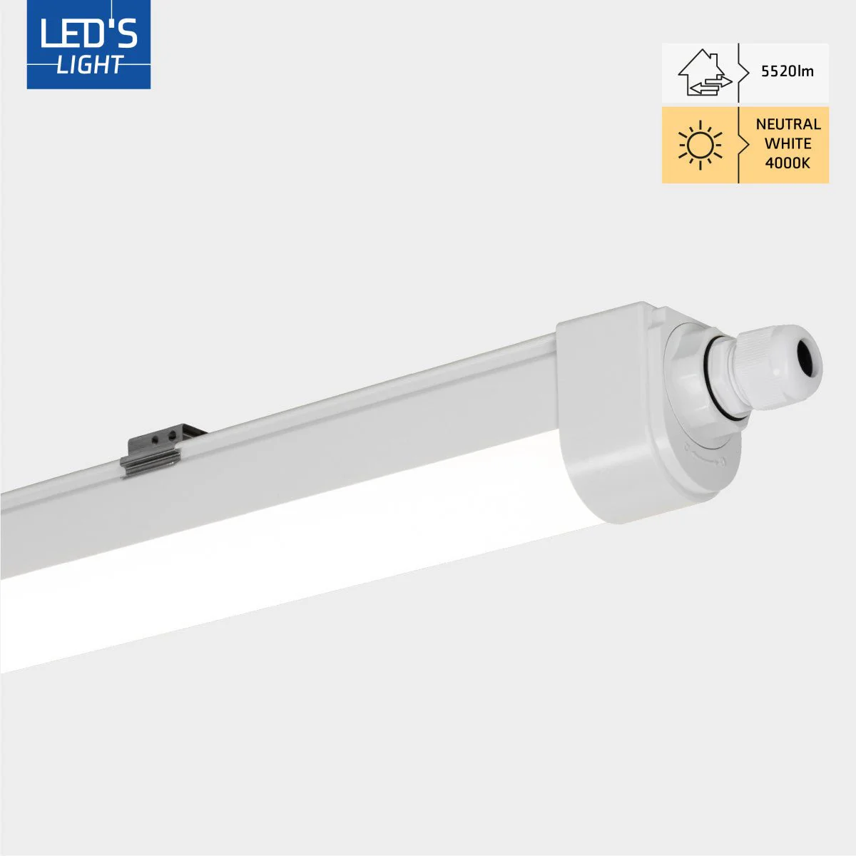 2 PACK - LED's Light TL armatuur met Strip - Koppelbaar - 46W 150cm 5520lm 4000K - Image 3