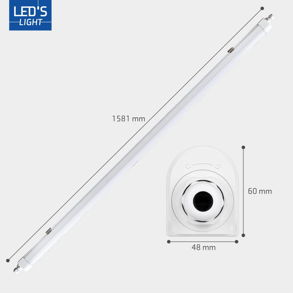 2 PACK - LED's Light TL armatuur met Strip - Koppelbaar - 46W 150cm 5520lm 4000K - Image 9