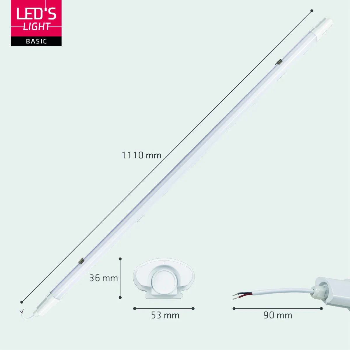 LED's Light TL Licht balk Batten 120 cm - Geschikt voor alle binnen en vochtige ruimtes - 18W - IP65 - IK08 - 1900lm - Image 8