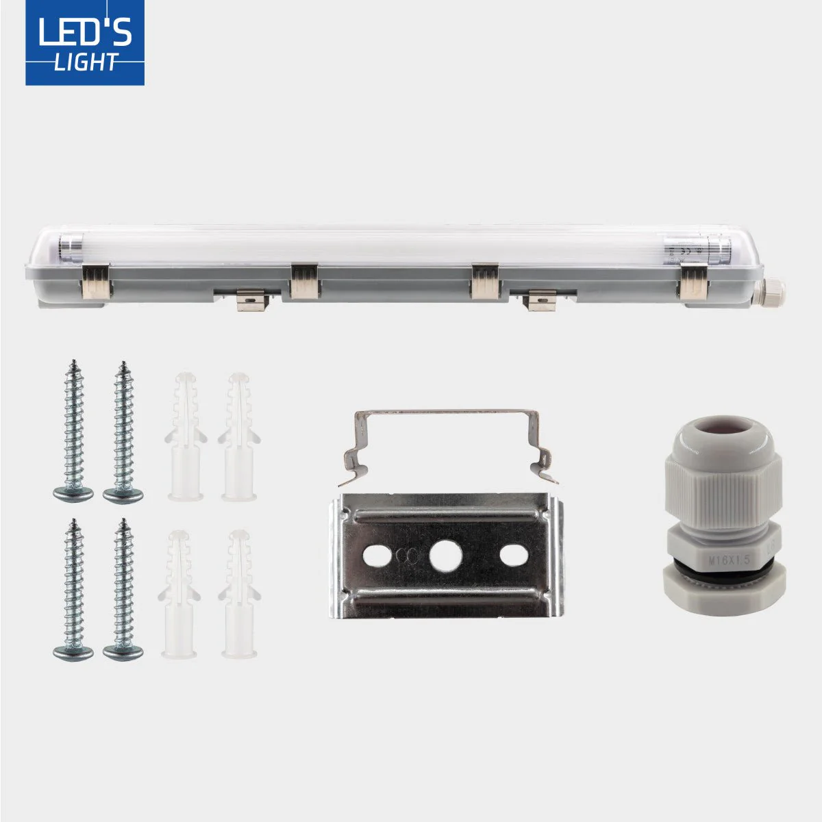 LED's Light Dubbele LED TL lamp 60 cm - compleet met LED buizen - Binnen en buiten - 2200 lm - 2x6W - 4000K - 185lm/w - Energielabel B - Image 7