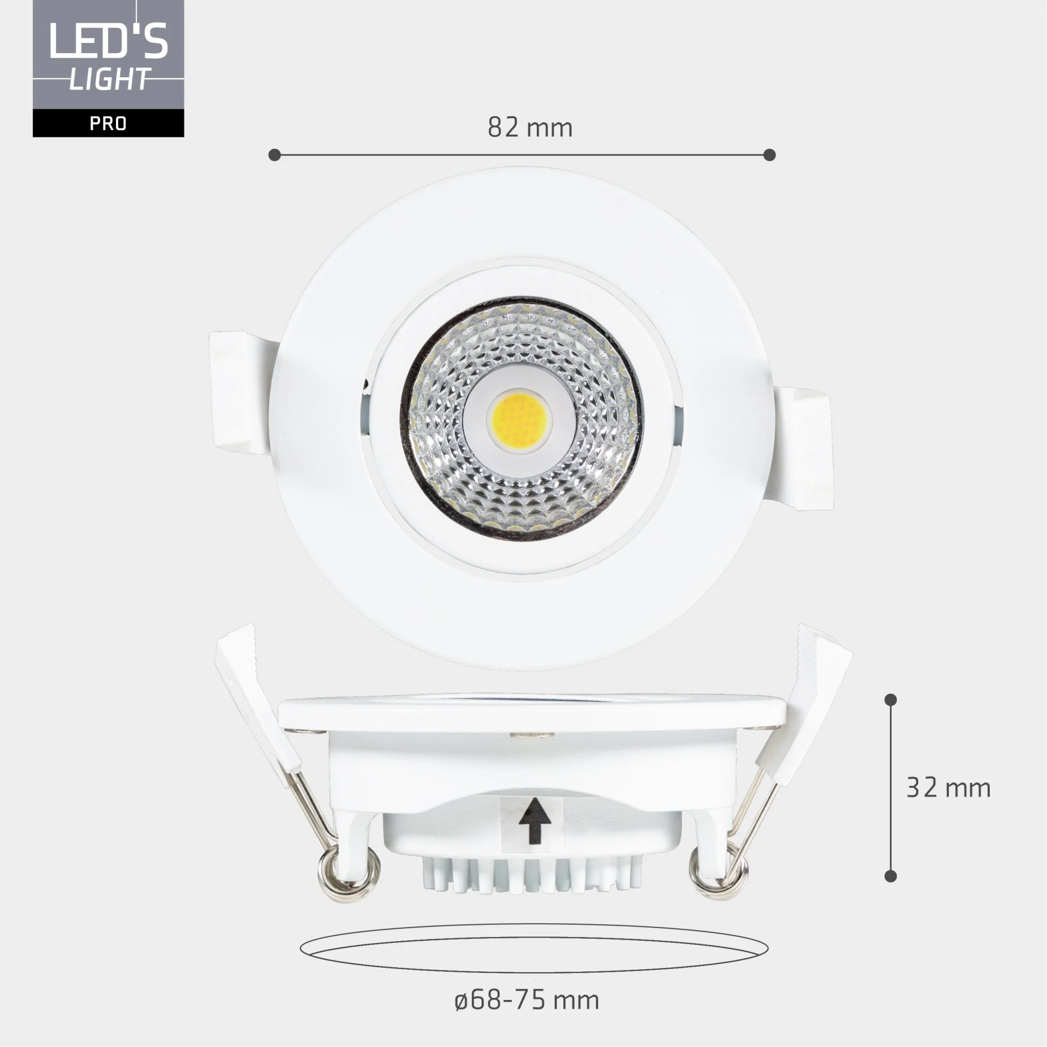 LED's Light PRO Inbouwspot 68 mm - Indoor & Outdoor - 3 lichtkleuren - Dimbaar licht - Wit - Image 5
