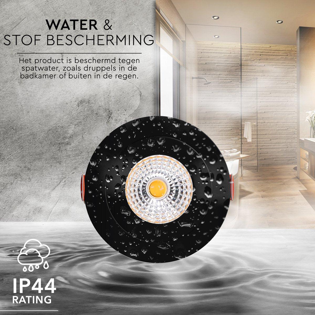 LED's Light Pro LED Inbouwspot Zwart - DimToWarm - Ø 68mm - Kantelbaar - Warm wit licht - CRI95- Dimbaar - Image 11