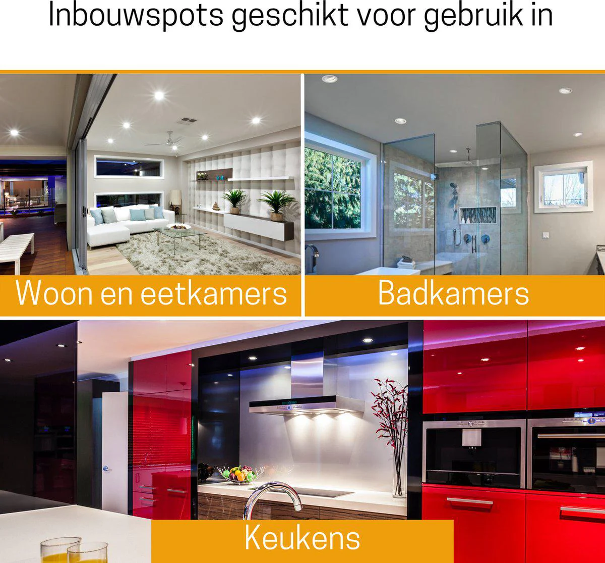 LED's Light Pro LED Inbouwspot Zwart - DimToWarm - Ø 68mm - Kantelbaar - Warm wit licht - CRI95- Dimbaar - Image 12