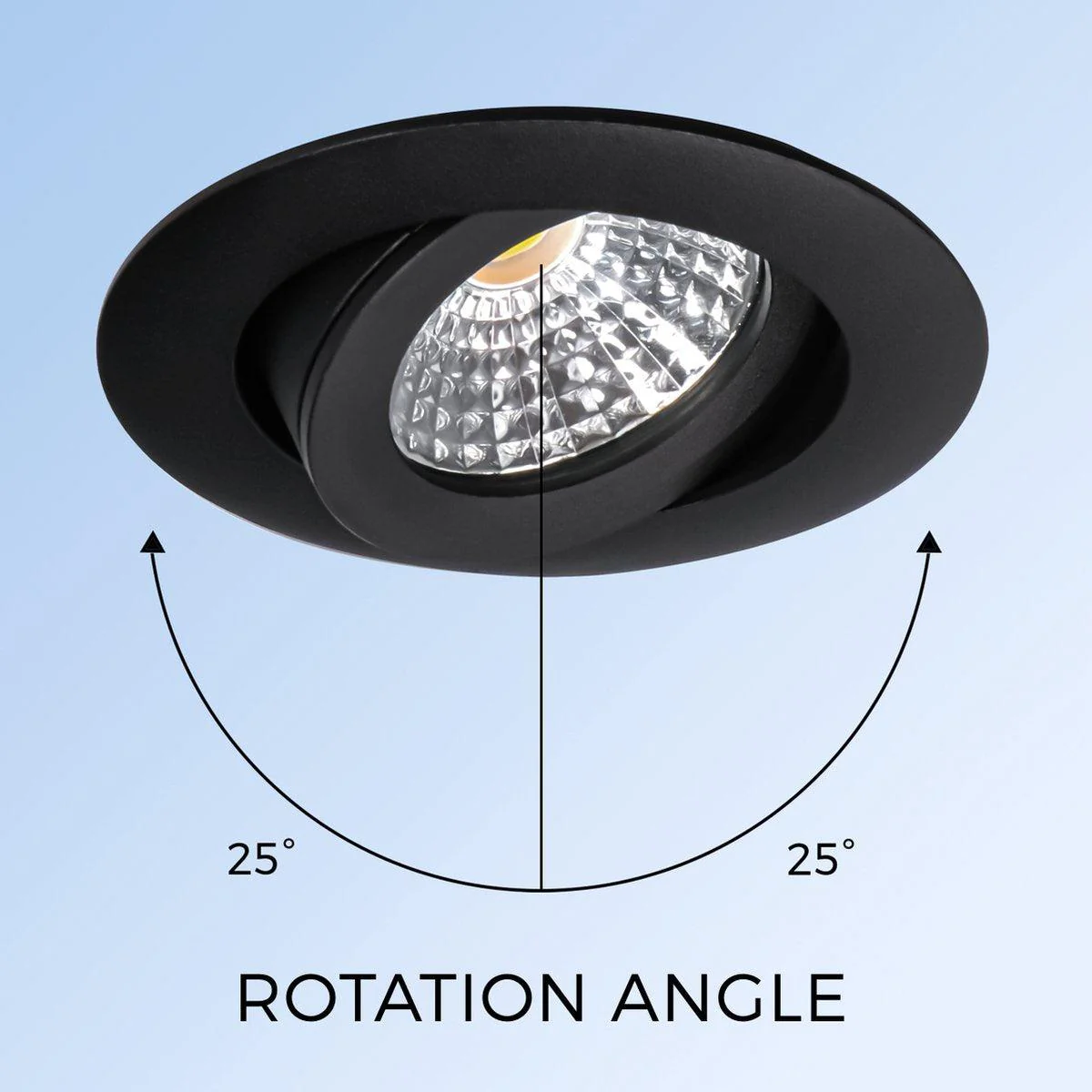LED's Light Pro LED Inbouwspot Zwart - DimToWarm - Ø 68mm - Kantelbaar - Warm wit licht - CRI95- Dimbaar - Image 13