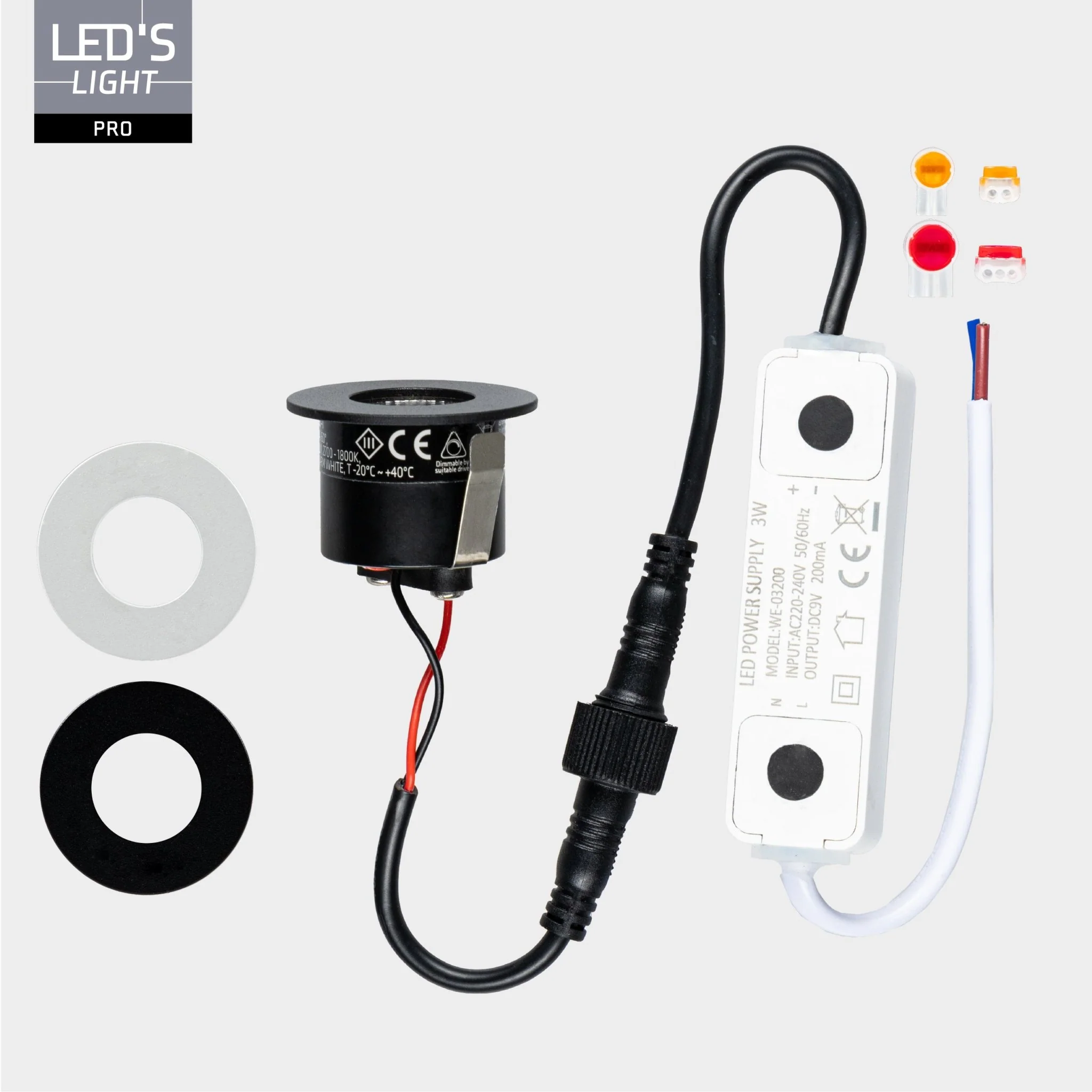LED's Light PRO mini inbouwspot 3 cm - Voor overkapping, veranda's en inbouwplafonds - Dimbaar - 3 Kleuren plaatjes - Image 12