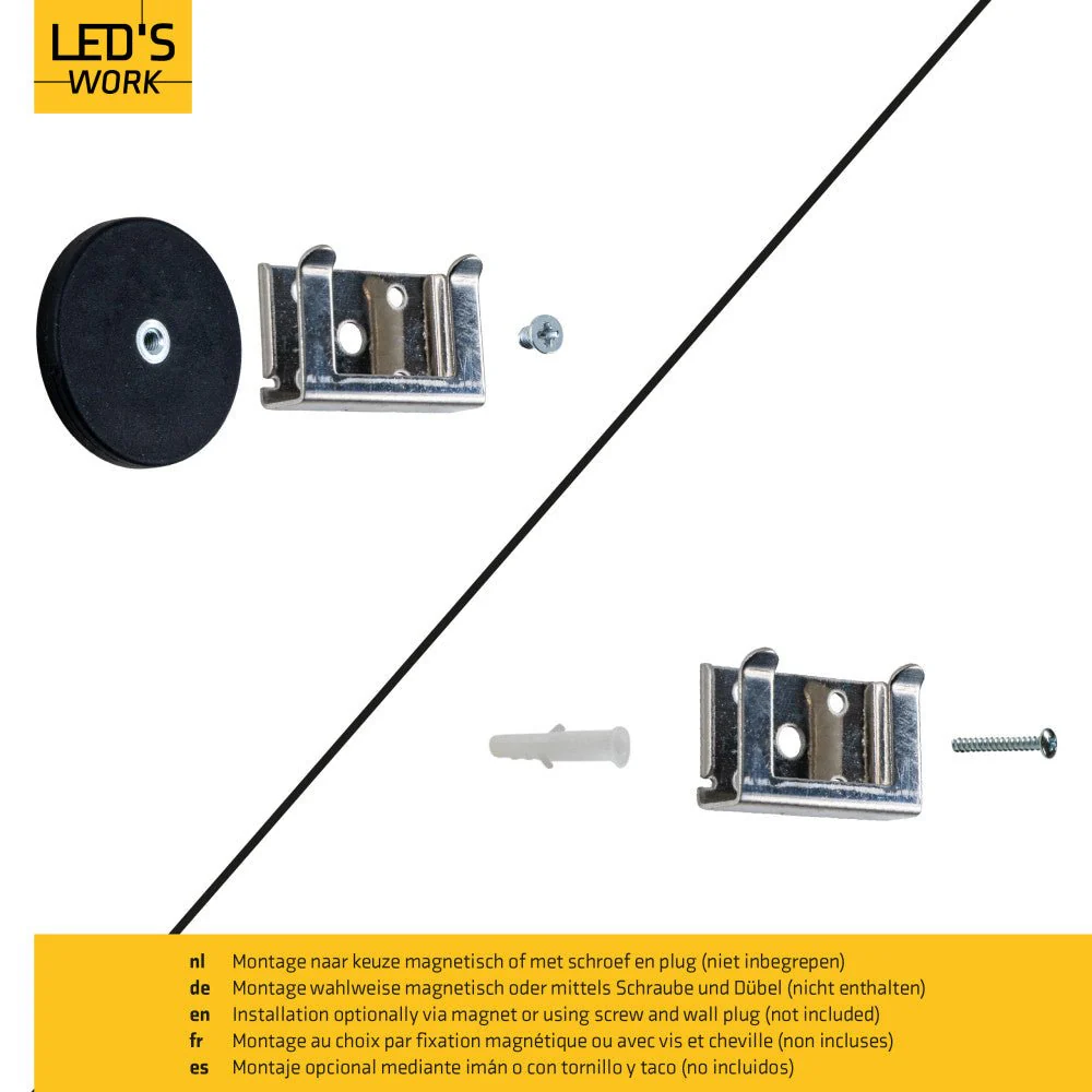 LED's Work LICHTSLANG Accessoire - Magneet - 19mm Ø47mm - Zwart - Image 4