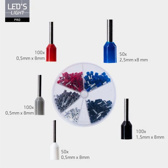 Adelhulzen assortiment set - 5 maten van 0.5mm² tot 2.5mm² - 400 stuks - Image 4