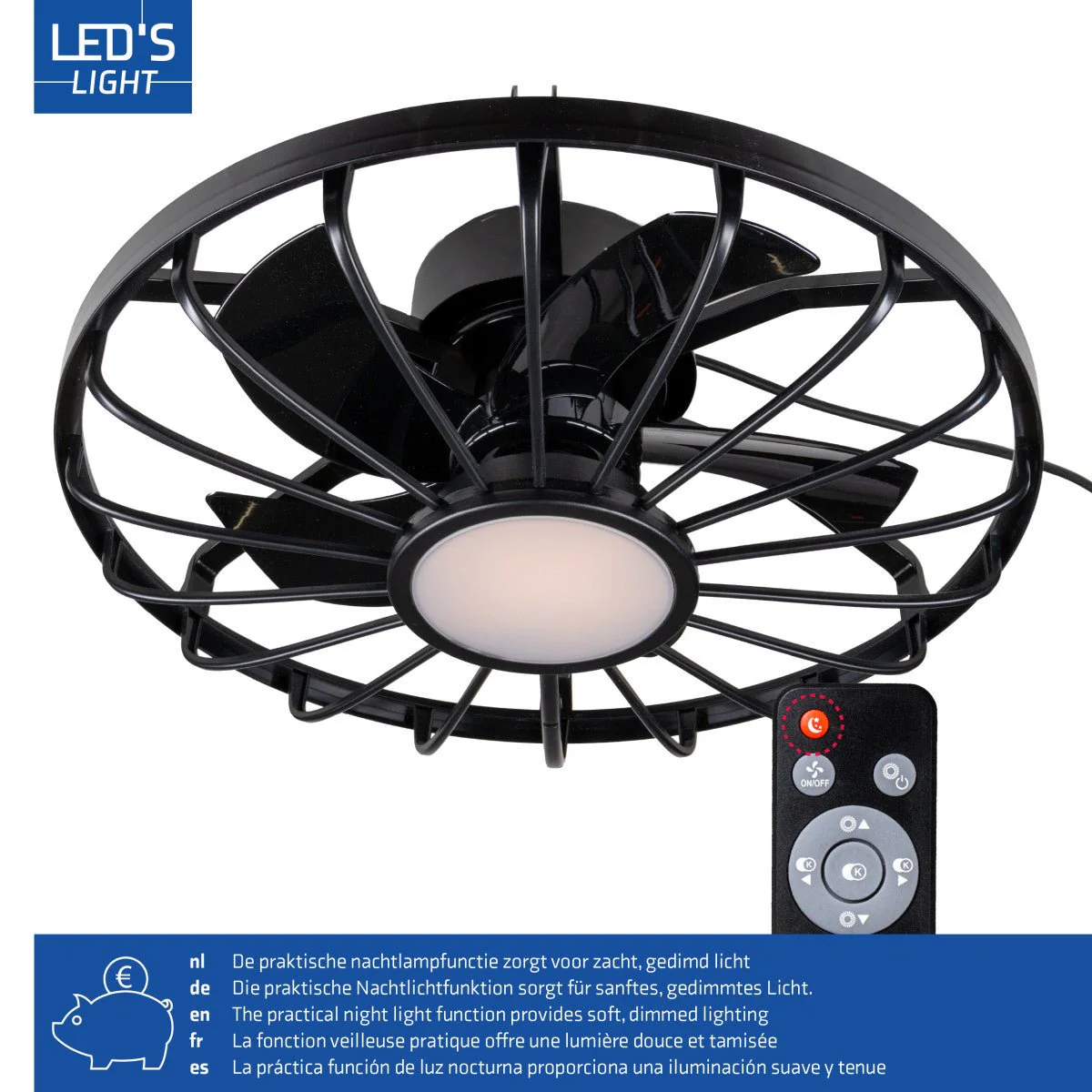 All-weather plafondlamp met ventilator – Ideaal voor veranda/overkapping en buiten/binnen ruimtes - Image 8