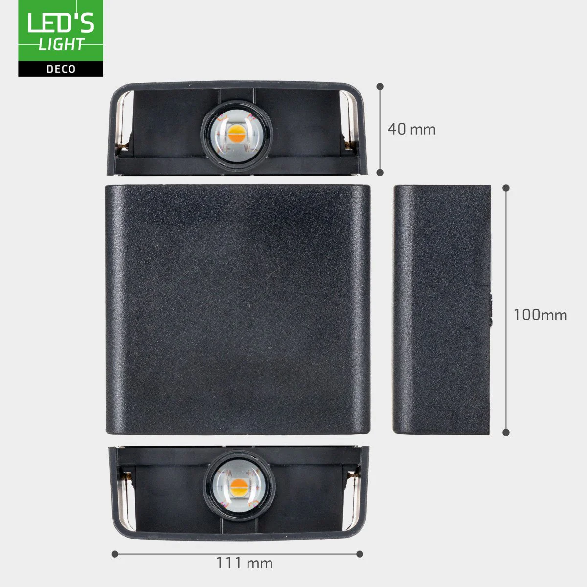 Buitenlamp met Lichtbron - Wandarmatuur - 170lm 2000K/2700K/4000K - Zwart - IP65 - Image 7