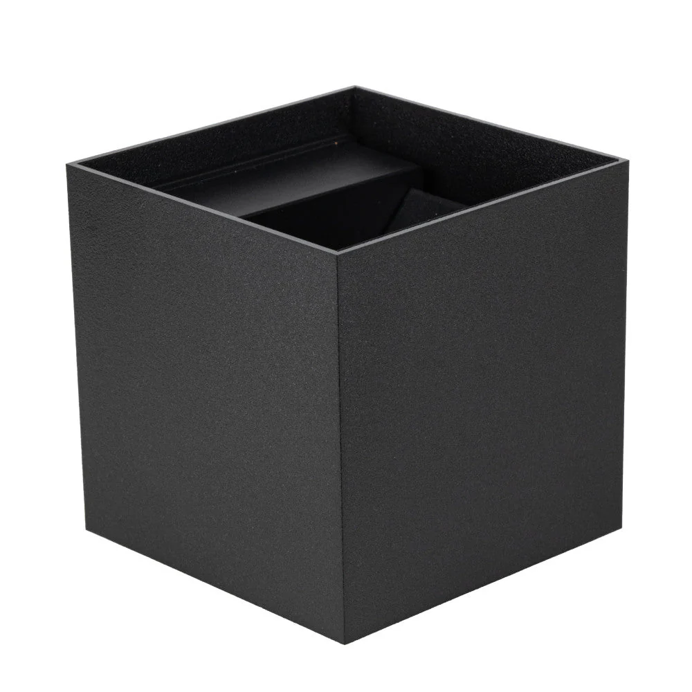 Lumo Qube Wandlamp Buitenlamp met Lichtbron - wandarmatuur - 380lm 1800K - Zwart - IP54 - Image 3