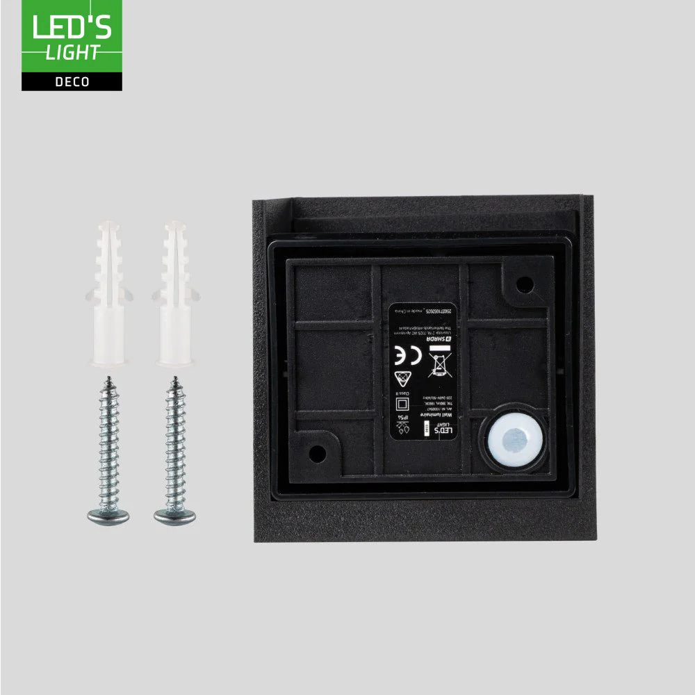 Lumo Qube Wandlamp Buitenlamp met Lichtbron - wandarmatuur - 380lm 1800K - Zwart - IP54 - Image 7