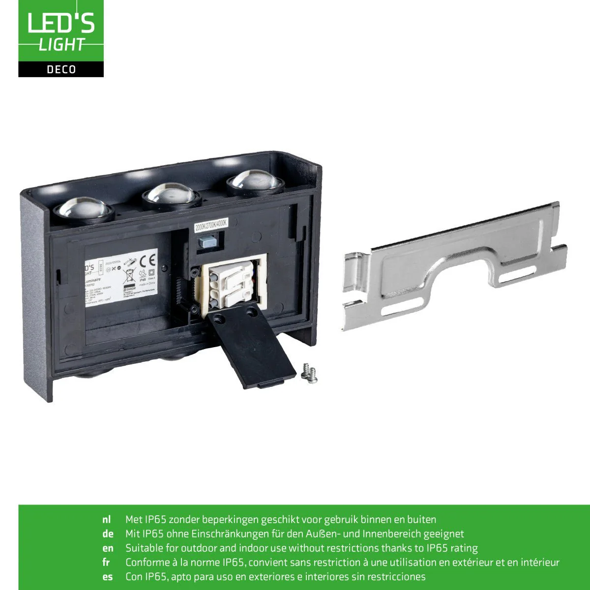 Buitenlamp met Lichtbron - Wandarmatuur - 450lm 2000K/2700K/4000K - Zwart - IP65 - Image 8