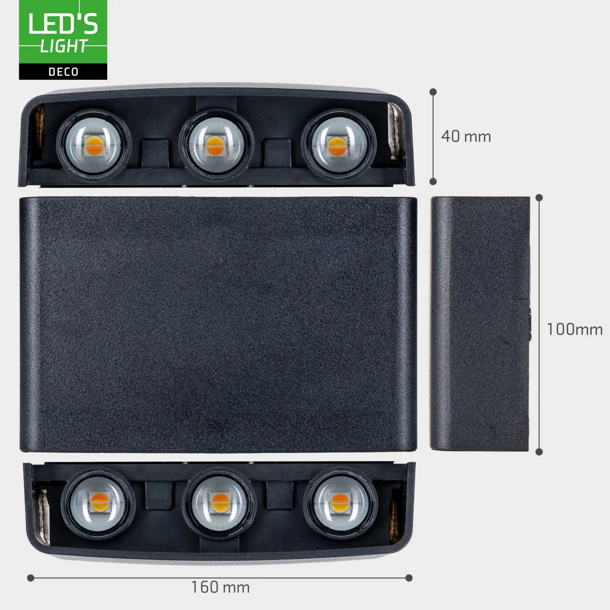 Buitenlamp met Lichtbron - Wandarmatuur - 450lm 2000K/2700K/4000K - Zwart - IP65 - Image 9