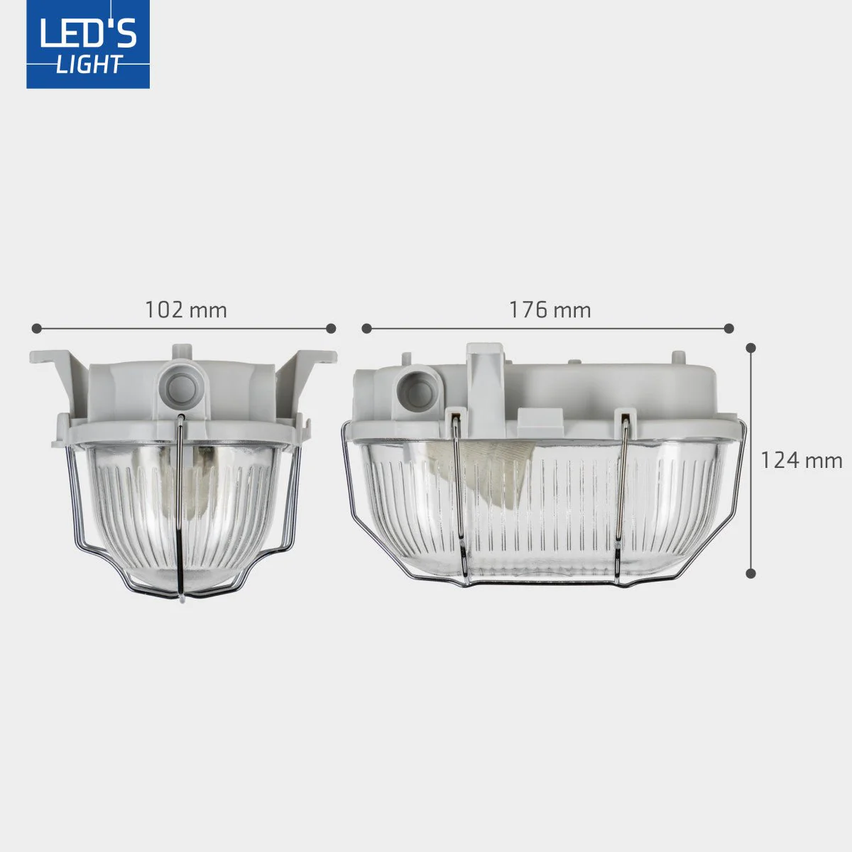 Buitenlamp Wandarmatuur Bulkhead IP44 – Grijs – Zonder Lichtbron – E27 - Image 4