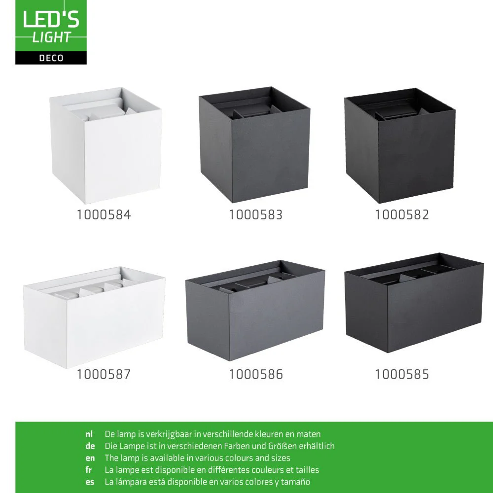 Lumo Cube Antraciet - Wandarmatuur zonder lichtbron - Excl 1xG9 - IP65 - Image 12
