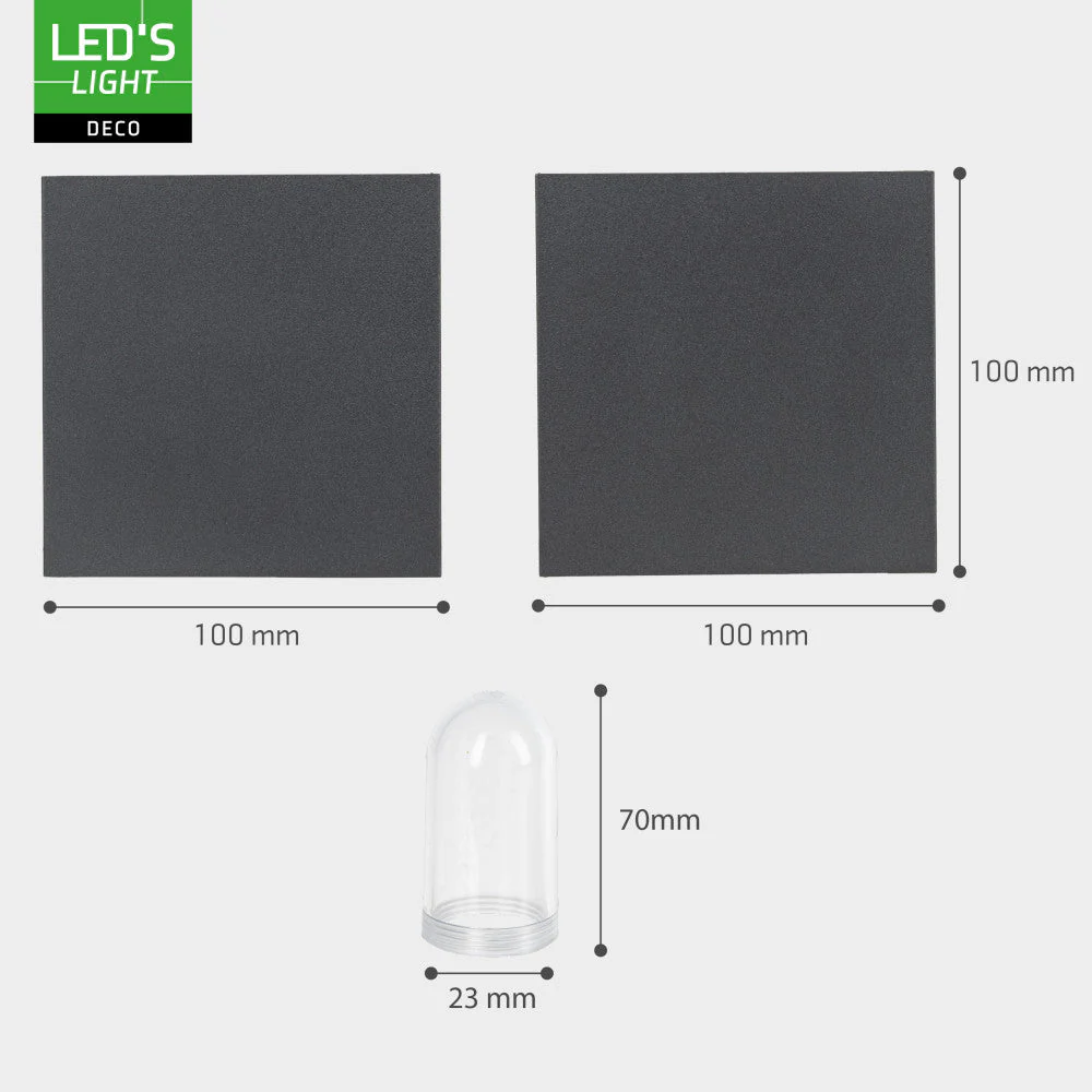 Lumo Cube Antraciet - Wandarmatuur zonder lichtbron - Excl 1xG9 - IP65 - Image 8