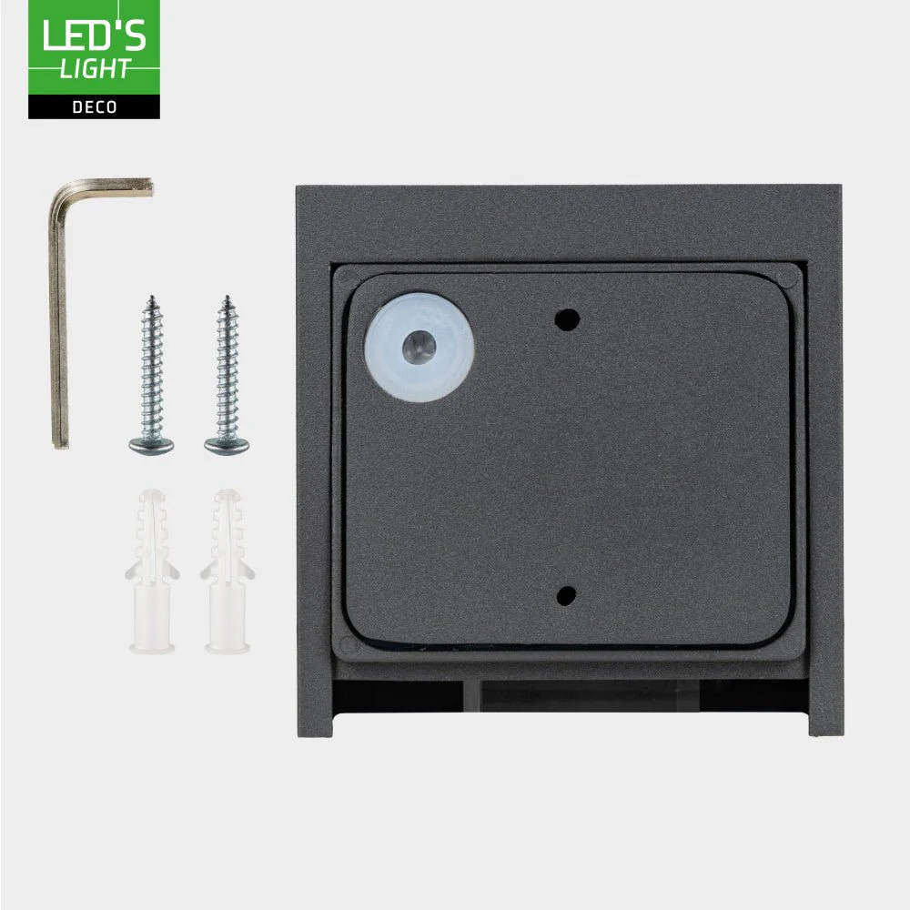 Lumo Cube Antraciet - Wandarmatuur zonder lichtbron - Excl 1xG9 - IP65 - Image 9