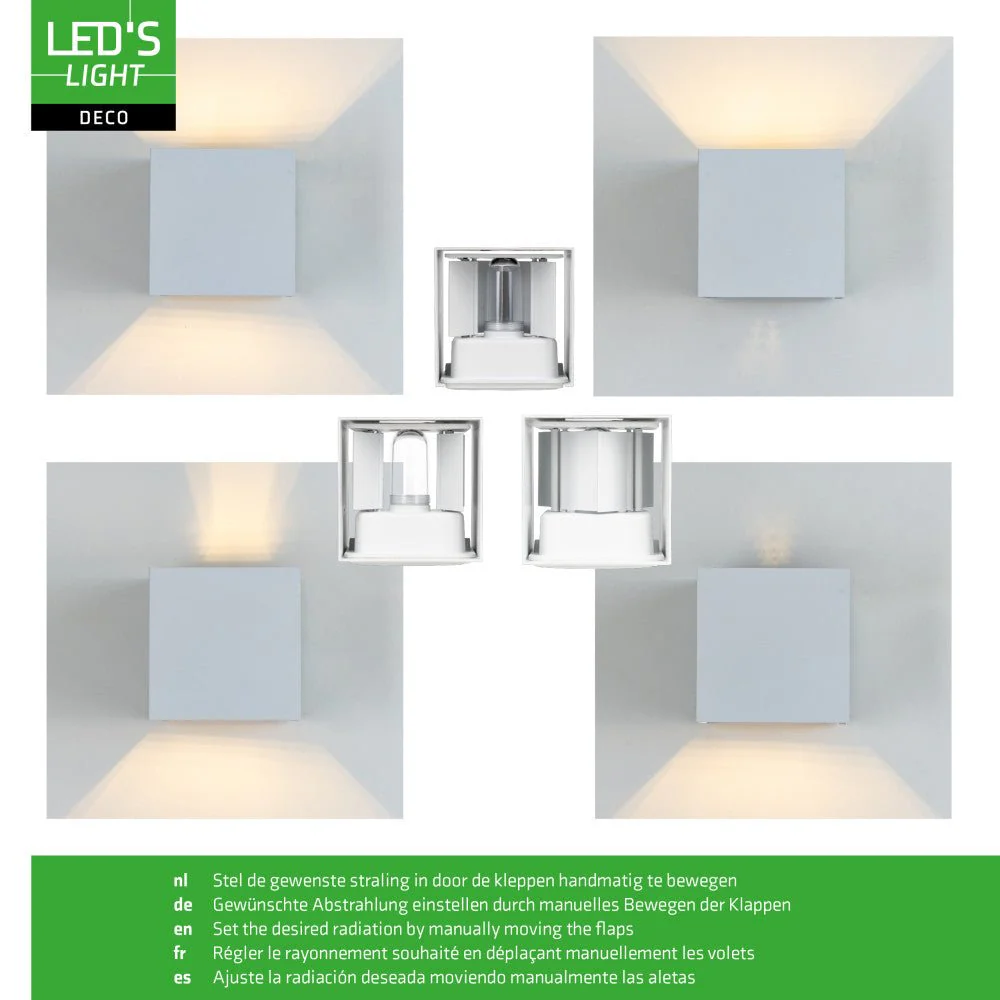 Lumo Cube Wit - Wandarmatuur zonder lichtbron - Excl 1xG9 - IP65 - Image 9