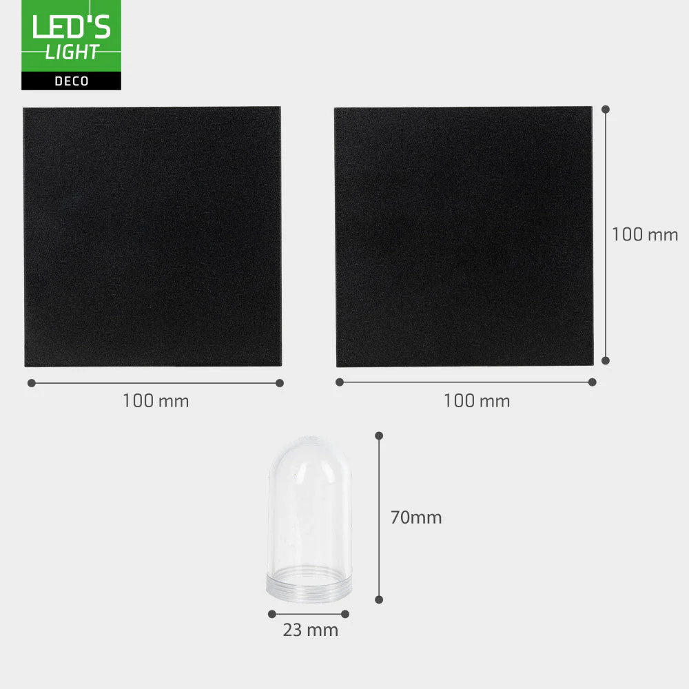 Lumo Cube Zwart - Wandarmatuur zonder lichtbron - Excl 1xG9 - IP65 - Image 7