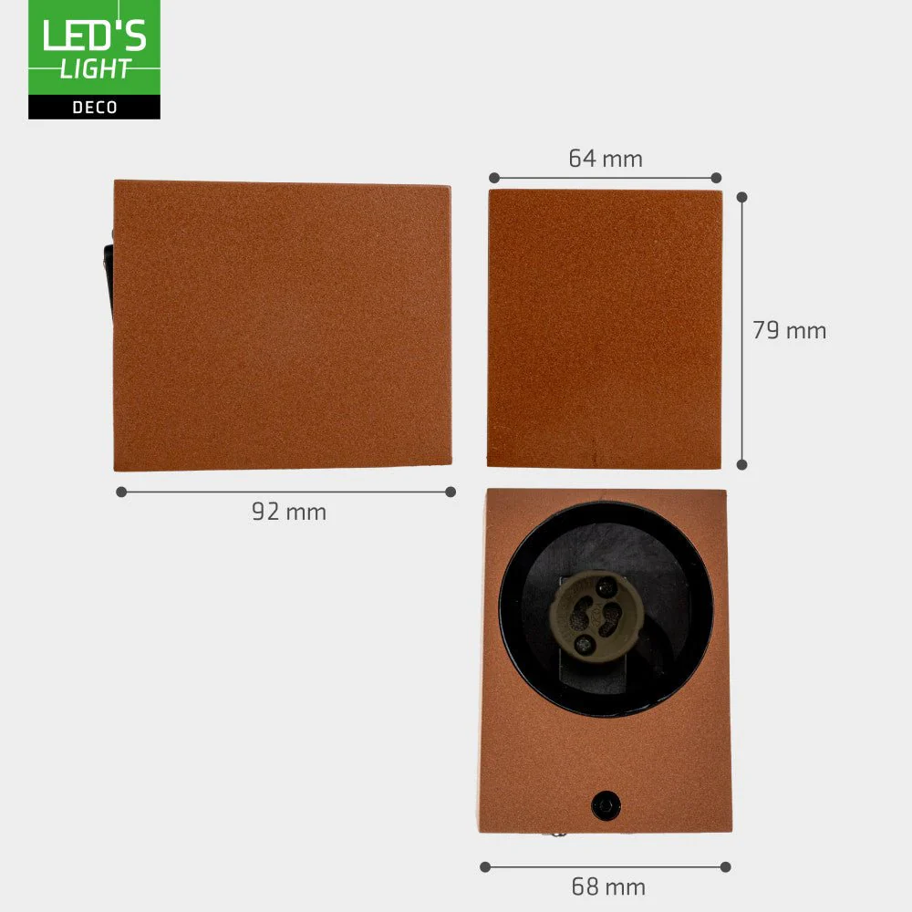 LED's Light Buitenlamp kubus - Wandarmatuur - 1xGU10 - Roestkleurig - IP44 - Image 5