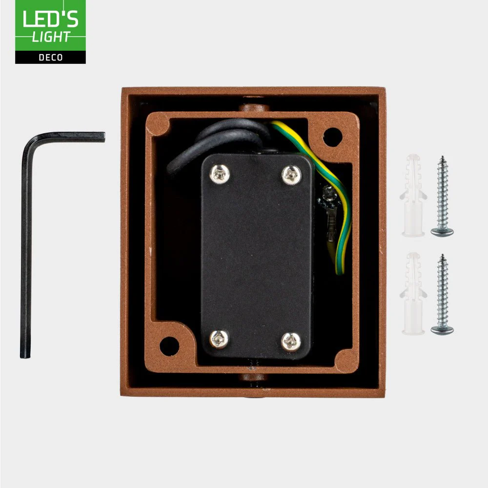 LED's Light Buitenlamp kubus - Wandarmatuur - 1xGU10 - Roestkleurig - IP44 - Image 6