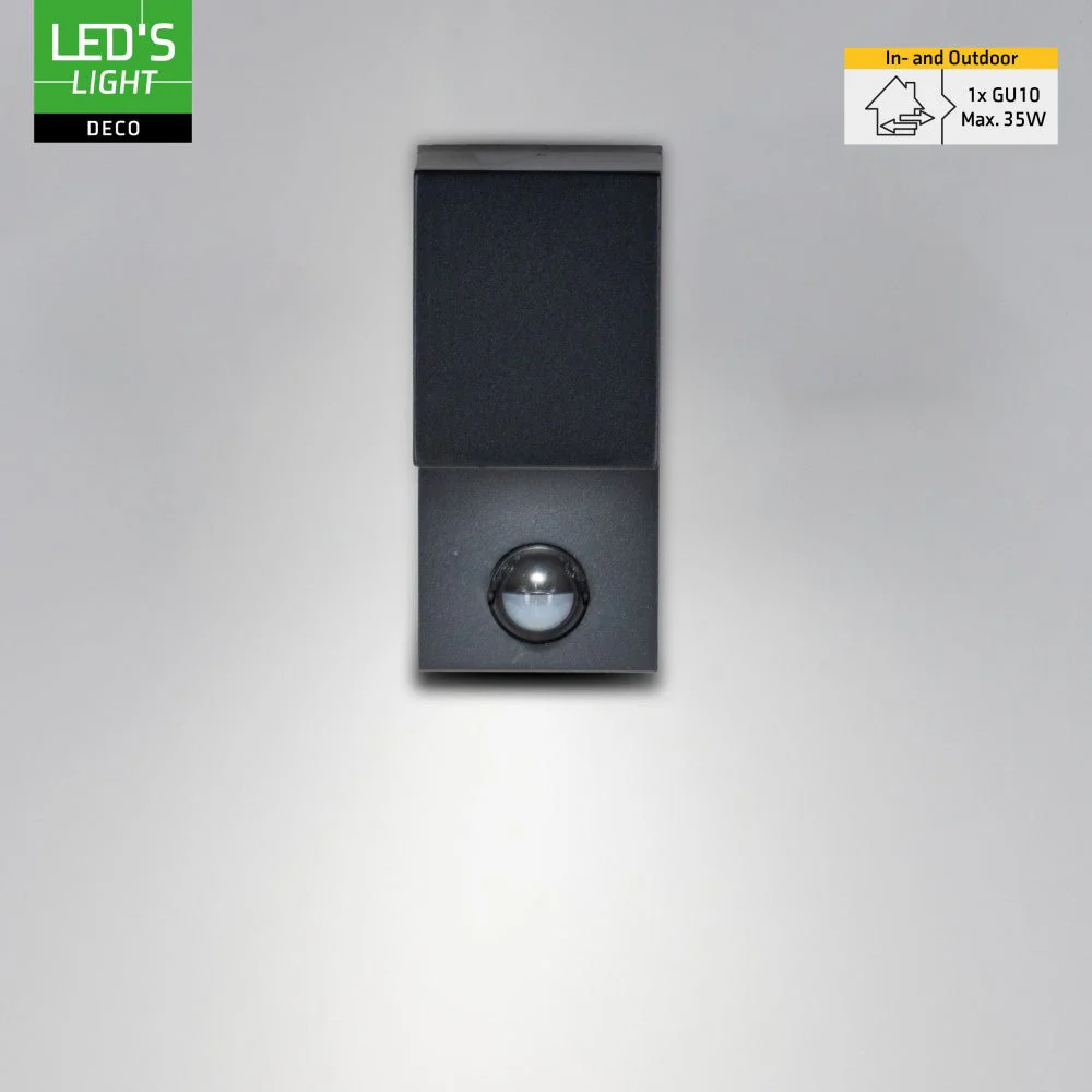 NØRD Down Sensor - Aluminium - 1xGU10 - Zwart - IP44 - Image 3