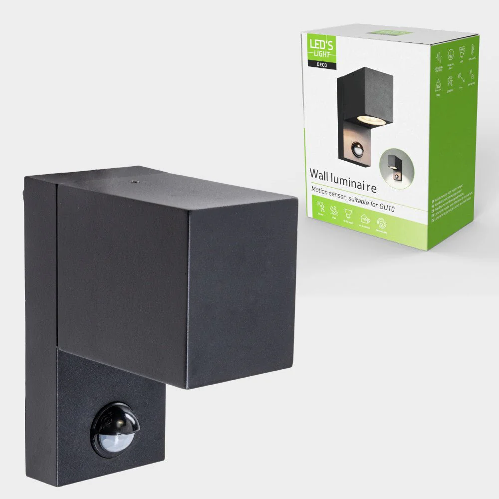NØRD Down Sensor - Aluminium - 1xGU10 - Zwart - IP44 - Image 4