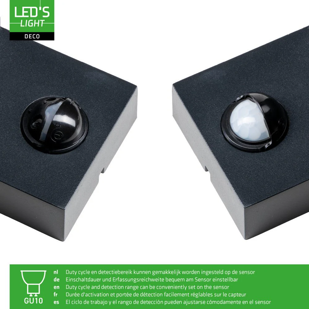 NØRD Down Sensor - Aluminium - 1xGU10 - Zwart - IP44 - Image 8