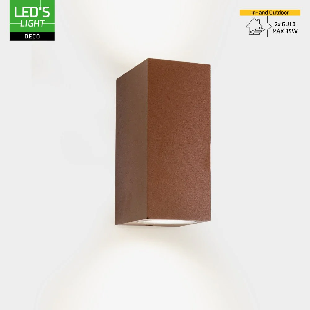 LED's Light Roestkleurige buitenlamp - IP44 - Excl 2x GU10 - Wandlamp - Image 2