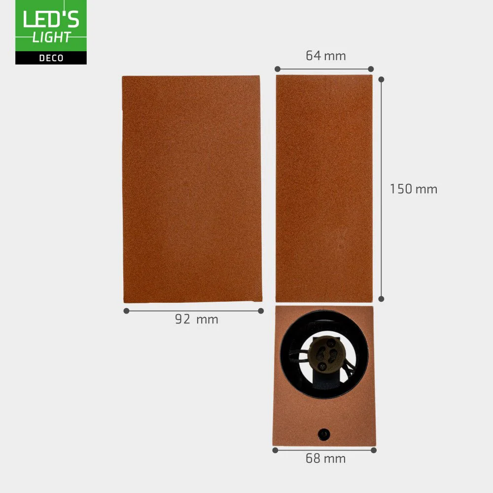 LED's Light Roestkleurige buitenlamp - IP44 - Excl 2x GU10 - Wandlamp - Image 5