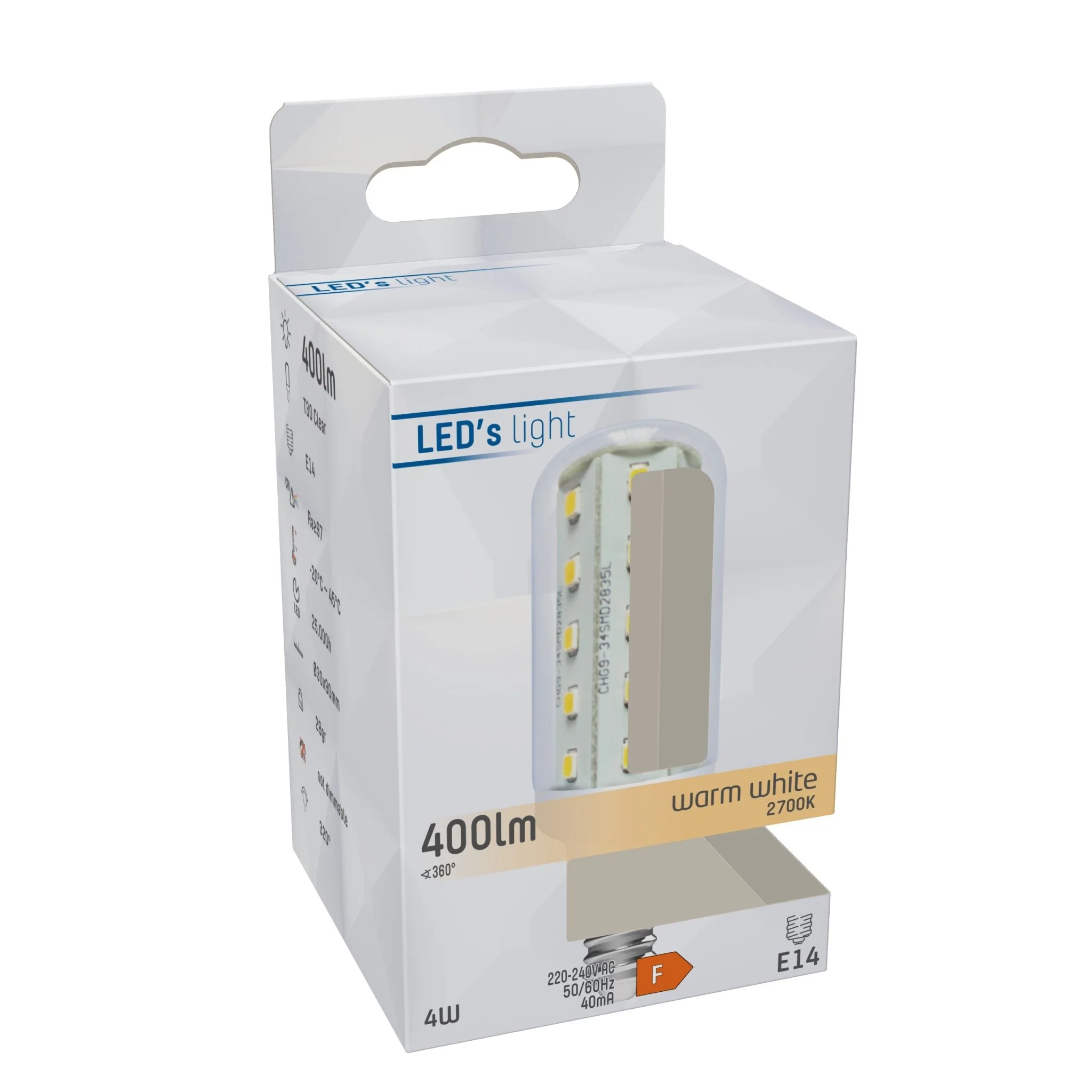 ColorPro LED Lamp E14 - T30 Buis - Kleurweergave index 97 - Warm wit - 4W (35W) - Image 4