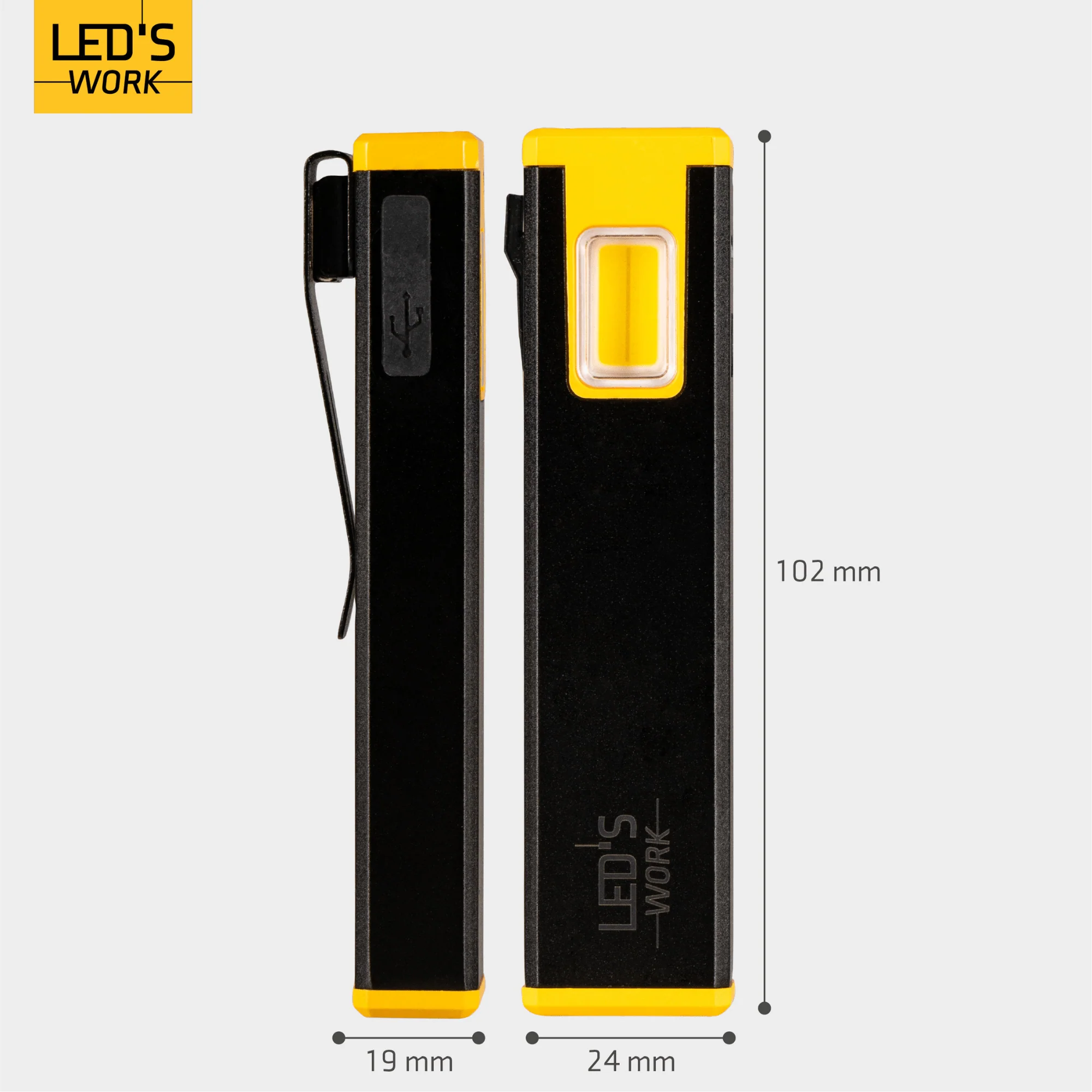 LED's Work Compacte LED Mini Zaklamp - Oplaadbaar - 3 verschillende lichtmodi en zoomfunctie - Image 5