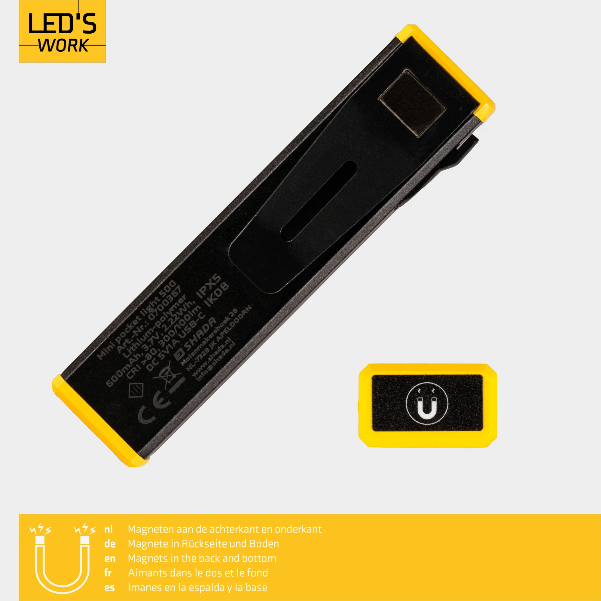 LED's Work Compacte LED Mini Zaklamp - Oplaadbaar - 3 verschillende lichtmodi en zoomfunctie - Image 7