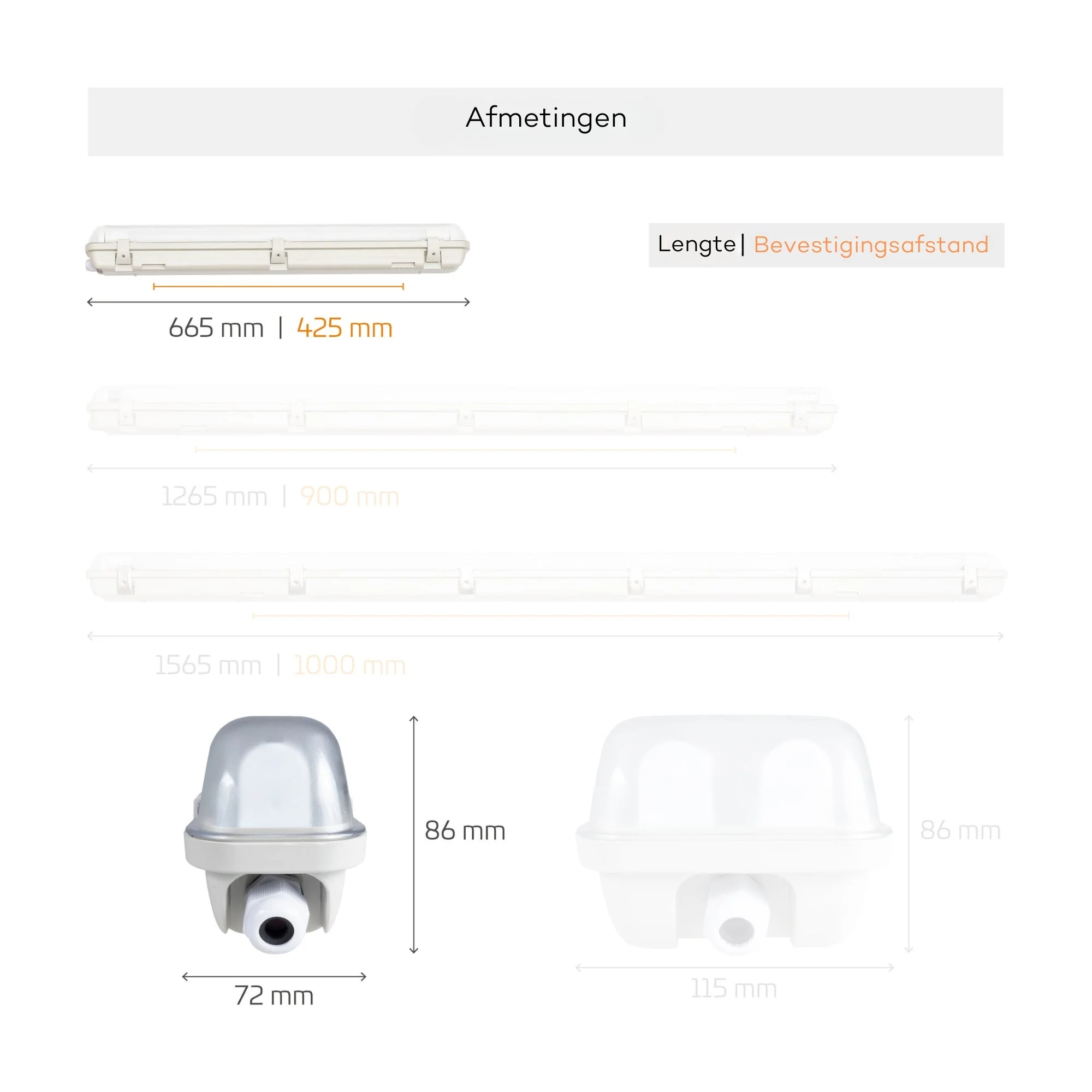 LED's Light LED TL verlichting met sensor 60 cm - Bewegingssensor en nachtsensor - Waterdicht - 1100 lm - Image 7