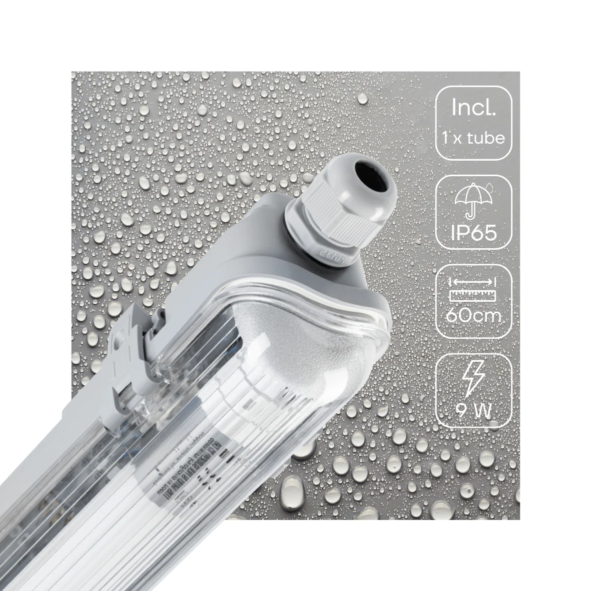 LED's Light LED TL armatuur 60 cm compleet met LED TL buis - 1080lm - 9W - 4000K - Image 5