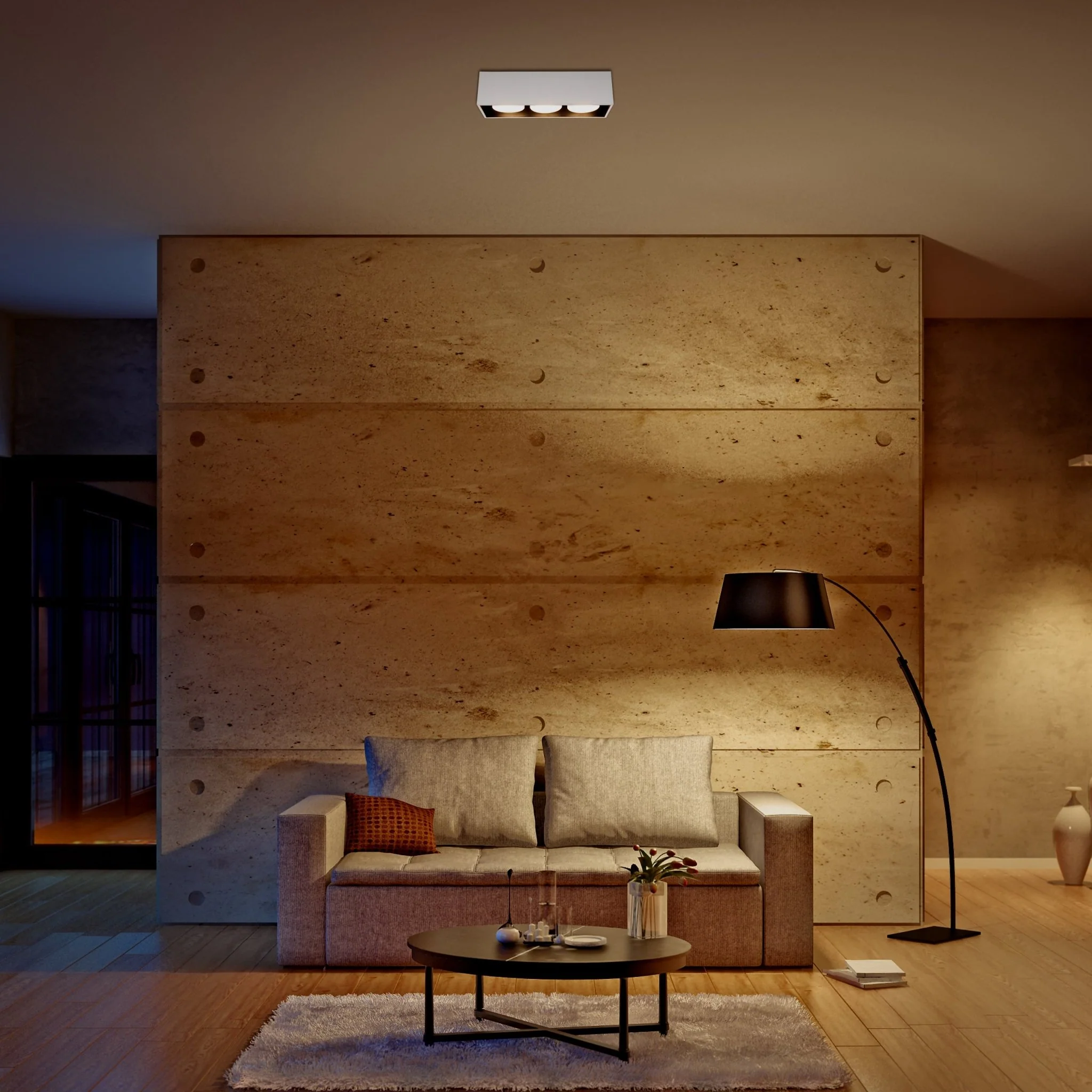 LED's Light Cube LED Plafondlamp - 3 lichtpunten - Draaibaar licht - Staal - 30 x 8 cm - Wit - Image 4